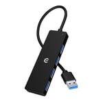 HUB USB, Station d'accueil USB, HUB USB 3.0 5GBPS, hub de données Portable Ultra Fin, HUB USB 4 en 1 avec 4 * USB 3.0 Compatible avec Les systèmes Windows, macOS, Linux, Chrome OS