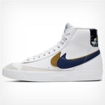 Nike Chaussures Junior Blazer Milieu' 77 Si (GS) - 102 (Blanc-Bleu Void-Metallic