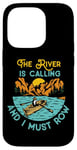 iPhone 14 Pro Rowing Row Boat Retro Vintage The River Is Calling And I Case