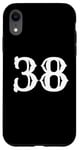 iPhone XR Number 38 in white large bold American west style font Case