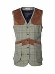 Chevalier Advie Shooting Tweed Vest Women Willow Green Checked 40W