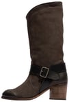 Fly London Women's DEWI167FLY Western Boot, Grey/Black, 2.5 UK