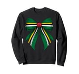 Dominica Flag Dominican Pride Coquette Ribbon Sweatshirt