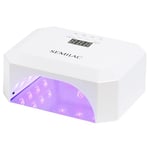 Semilac Lampe UV LED professionnelle 48/24 W pour ongles en gel - Séchoir à ongles avec 4 temps de durcissement - Affichage numérique - Base amovible pour faciliter la manucure et la pédicure