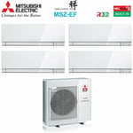 Electric quadri split inverter climatiseur série kirigamine zen white msz-ef 7+7+18 avec mxz-4f72vf r-32 wi-fi couleur intégrée blanc 7000+7000+18000