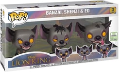 Figurine Funko Pop - Banzai, Shenzi Et Ed - Le Roi Lion (Pack De 3) - Pop Disney - Exclusive Convention - Fu36410