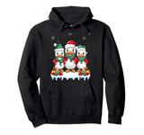 Duck Wearing Santa Hat Xmas Holiday Cute Duck Christmas Pullover Hoodie