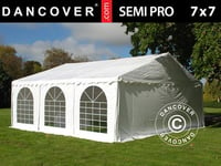 Partytelt SEMI PRO Plus 7x7m PVC, Hvit