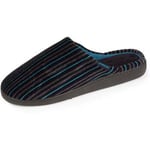 Chaussons Isotoner  Chaussons mules Homme Rayures Bleues