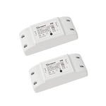 SONOFF RFR2 (2 PCS) Interrupteur Connecté WiFi 433MHz RF, Fonctionne avec Amazon Alexa/Google Home, Contrôle à Distance, Commande Vocale, Fonction de Temps, Aucun Hub Requis, 10A/2200W