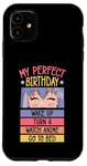 Coque pour iPhone 11 My Perfect Birthday Wake Up Turn 4 Montre Anime Go To Bed