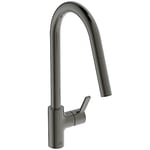 Ideal Standard - Gusto Mitigeur Robinet Cuisine, Col de cygne, Douchette extractible 1 Jet, Or brossé, Bec pivotant, Installation facile, Aérateur intégré, Flexibles inclus, BD414A2