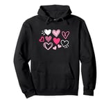 Cute Happy Valentines Day Cute Love Heart Pattern Women Kids Pullover Hoodie