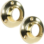 WARDROBE RAIL BRACKETS Holders Brass End 19mm Clothes Storage Solutions Gold Rod