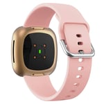 Fitbit Sense 2 / Versa 4 klokkerem med metallspenne - Rosa