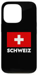 Coque pour iPhone 13 Pro Switzerland Flag Schweiz Suisse Swiss White Red