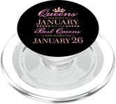 Queens Are Born In Jan Best Queens Are Born le 26 janvier PopSockets PopGrip pour MagSafe