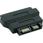 InLine 29612 Adaptateur de Câble - Adaptateur pour Câble (Slimline SATA, SATA, Mâle/Femelle, Noir)