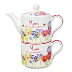 Mum Ceramic Tea for One Fine China 250ml Coffee Cup Floral Mug Mothers Day Gift