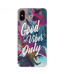 Coque Iphone XS MAX good vibes purple tropical jungle