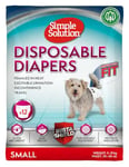 Simple Solution Couches jetables pour chiens femelles, super absorbantes et anti-fuites avec indicateur d'humidité 12 paquet