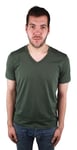 Emporio Armani Mens 3Z1T77 0544 T-Shirt - Green Cotton - Size Small