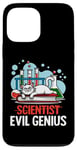 Coque pour iPhone 13 Pro Max Art de laboratoire de chimie pour chats Evil Genius Scientist