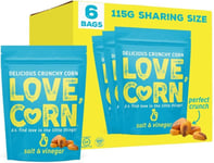 Love Corn Salt & Vinegar Corn Snack 115g-6 Pack