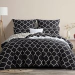 RUIKASI King Duvet Cover Set - Bedding Kingsize Bed Set Printed Patterned with Pair of Pillowcases, Soft Microfiber Quilt Cover with Zipper Closure