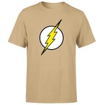 Justice League Flash Logo Men's T-Shirt - Tan - S - Tan