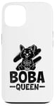 Coque pour iPhone 13 Boba Queen - Thé au lait pour chien - Pour amoureux des perles