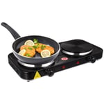 Electric Hotplate 2000W Portable Kitchen Table Top Cooker Stove Dual Hot Plate M