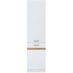 JUNONA Colonne de cuisine 2 Portes ouverture gauche - L 50 x H 196 x P 46 cm - Blanc brillant