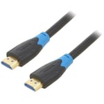 Adnauto - Cable hdmi 2.0 prise male des deux cotes uhd 4K 3D 1m - Noir