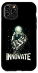 Coque pour iPhone 11 Pro Main de robot futuriste avec ampoule d'ingénierie robotique