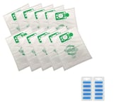 10 X HEPAFLO BAGS FOR NUMATIC VACUUM CLEANERS & AIR FRESHNERS