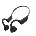 Fashion Bluetooth Earphone, Wireless Headphones Bluetooth 5.0 Bone Conduction Sports Handsfree Earphones, for Gym Office Home/Phone Laptop etc (Color : Black green)