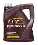 Mannol Machine Lubricant Oil, Gear Atf Dexiii, 4.0 liters, Synthetic, For Power Steering & Hydraulic Clutches, Lubrication, Red