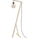 Lampadaires Tosel  lampadaire liseuse articulé bois naturel et cuivre