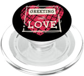 Greeting Wifh Love - Cool Red Heart - Valentine's Day PopSockets PopGrip for MagSafe