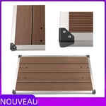 Receveur de douche extérieur WPC Inox 110x62 cm Marron Utilisez un cadre en acier inoxydable et une finition brossée  CHAUD JID