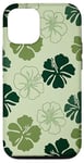 Coque pour iPhone 15 Green Hibiscus Floral Hawaiian Flowers Island Tropical Beach