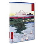 Big Box Art Noge and Yokohama by Utagawa Hiroshige Painting Canvas Wall Art Framed Picture Print, 30 x 20 Inch (76 x 50 cm), Blue, White, Black, Red, Blue