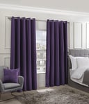 Emma Barclay Cali Eyelet - Woven Thermal Blackout Eyelet Curtains in Amethyst - Width 90 x Drop 90" (228 x 228cm)