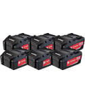 Metabo Sett med 6 x Li-Power batterier 18 V/4.0 Ah