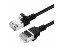 Microconnect - Nettverkskabel - Rj-45 (Hann) Til Rj-45 (Hann) - 25 Cm - U/Ftp - Cat 6A - Halogenfri, Slank, Uten Hindringer - Svart