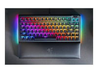 Razer Blackwidow V4 - Tastatur - 75% - Bakgrunnsbelyst - Usb-C - Usa - Tastsvitsj: Razer Mechanical - Svart