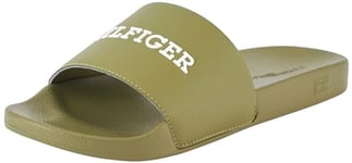 Tommy Hilfiger Homme Hilfiger Raised Pool Slide FM0FM05022 Claquettes, Vert (Mash Green), 40 EU