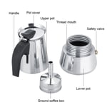 Portable Stainless Steel Coffee Pot Moka Maker Mocha Pot (450ml) GGM UK