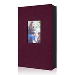 Lanpn Album Photo 10x15 300 Pochette, Lin Tissu Album pour Horizontal Photos Violet